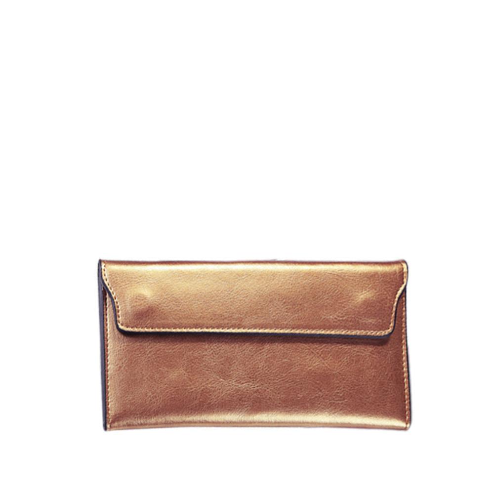 Cartera clásica plegable con solapa magnética
