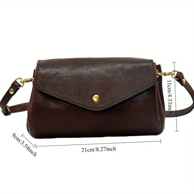 Nuevo bolso de hombro de piel auténtica para mujer