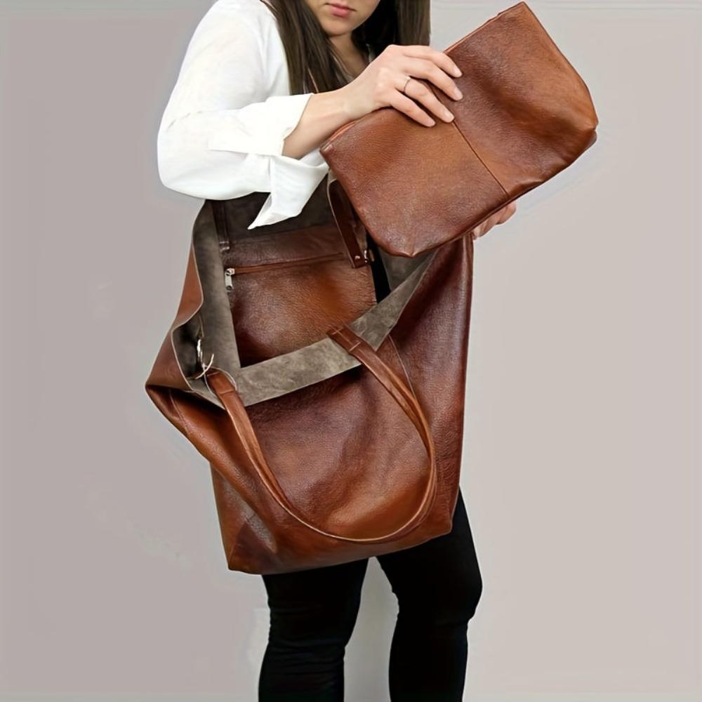 Suavidad retro de Renée | Bolso tote de gran capacidad