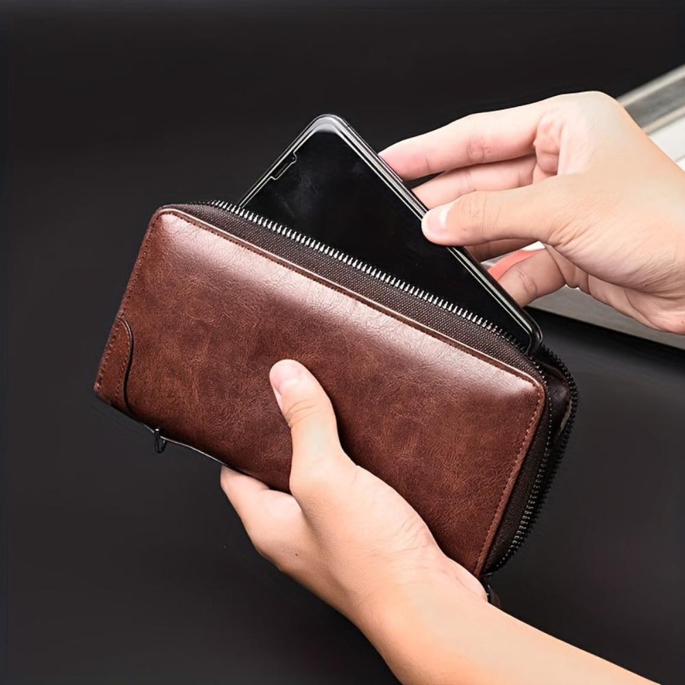 Cartera de mano con cremallera RFID Holden