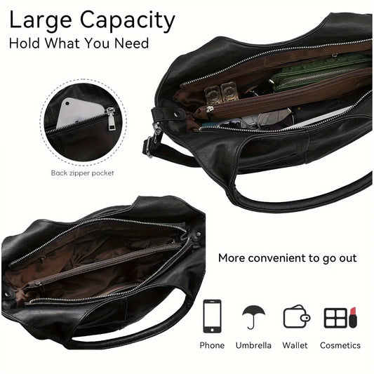 Elegante bolso bandolera de piel auténtica para mujer