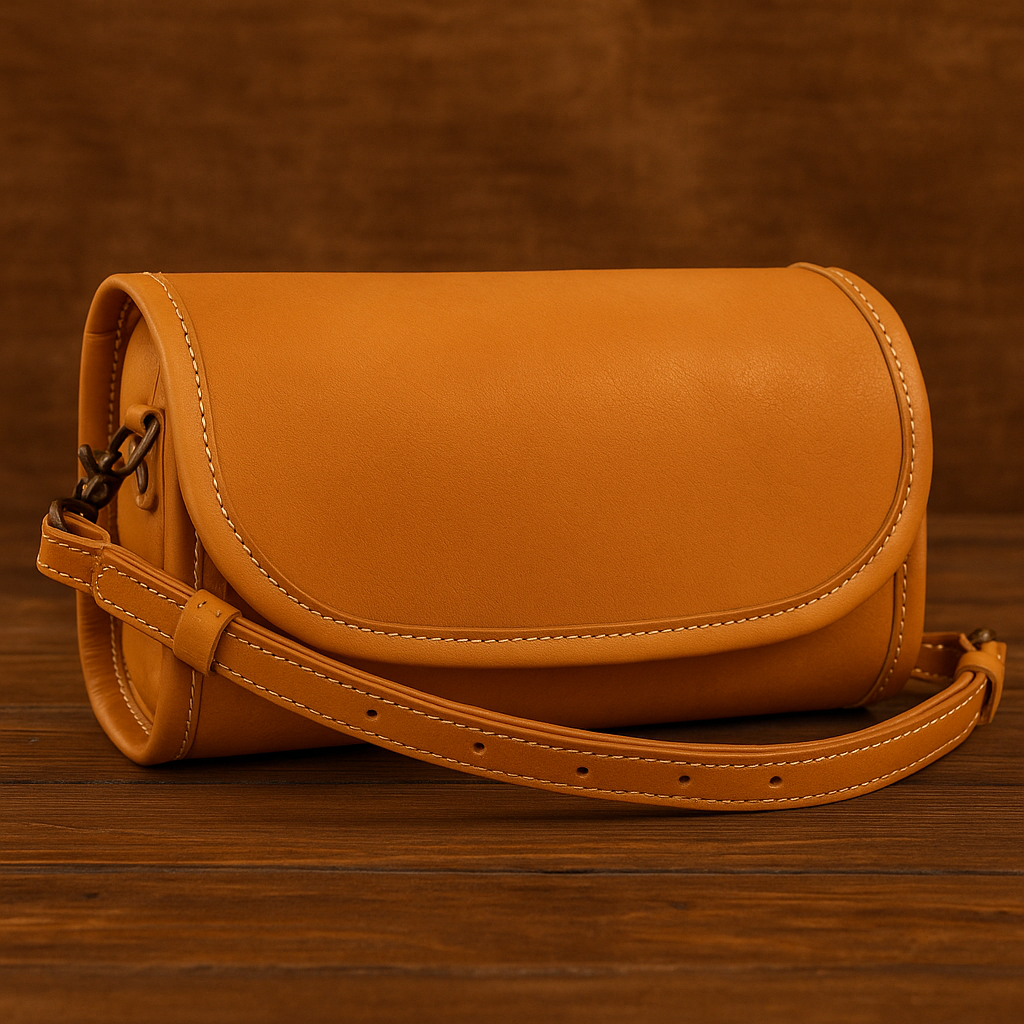 Bolso bandolera de piel auténtica estilo vintage para mujer
