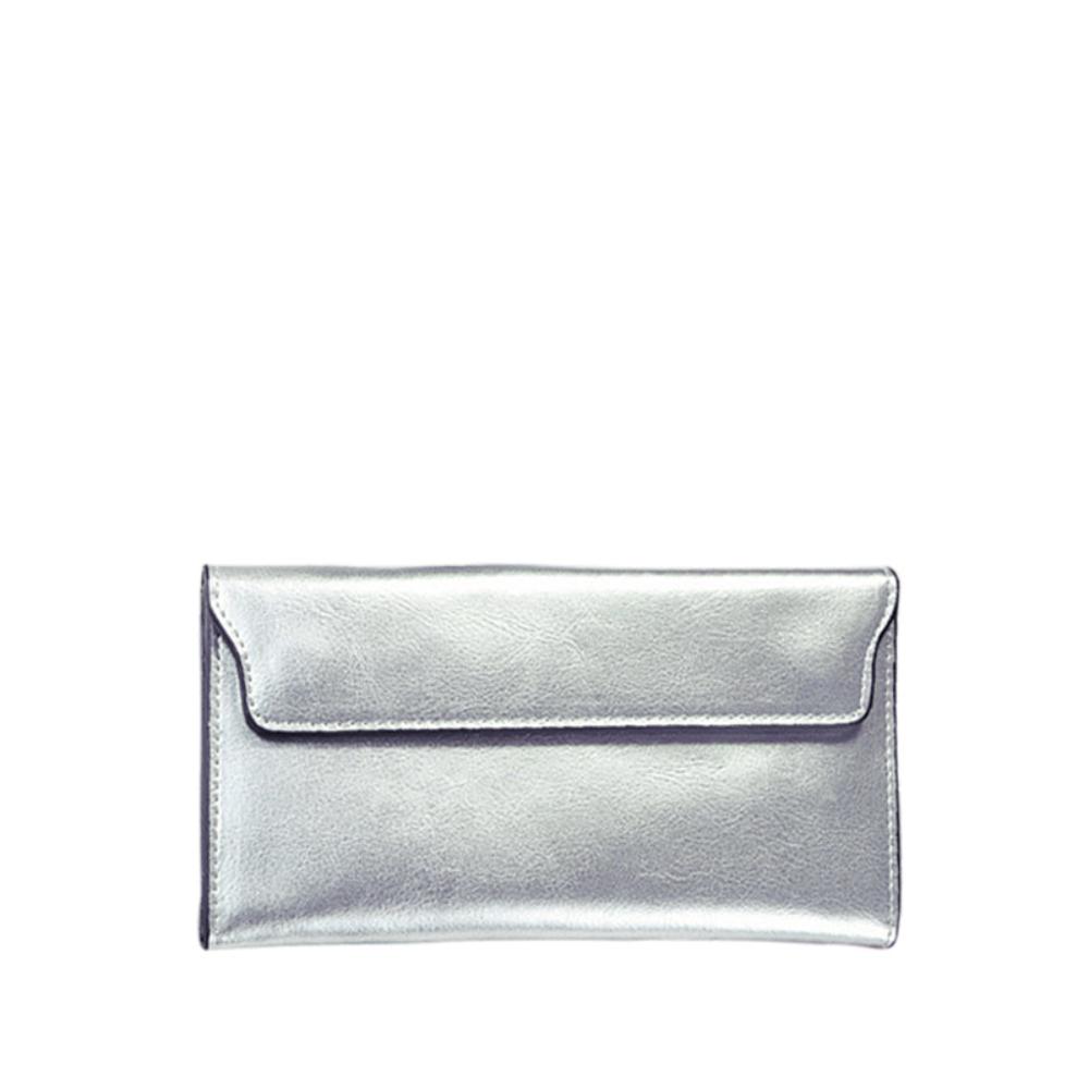 Cartera clásica plegable con solapa magnética