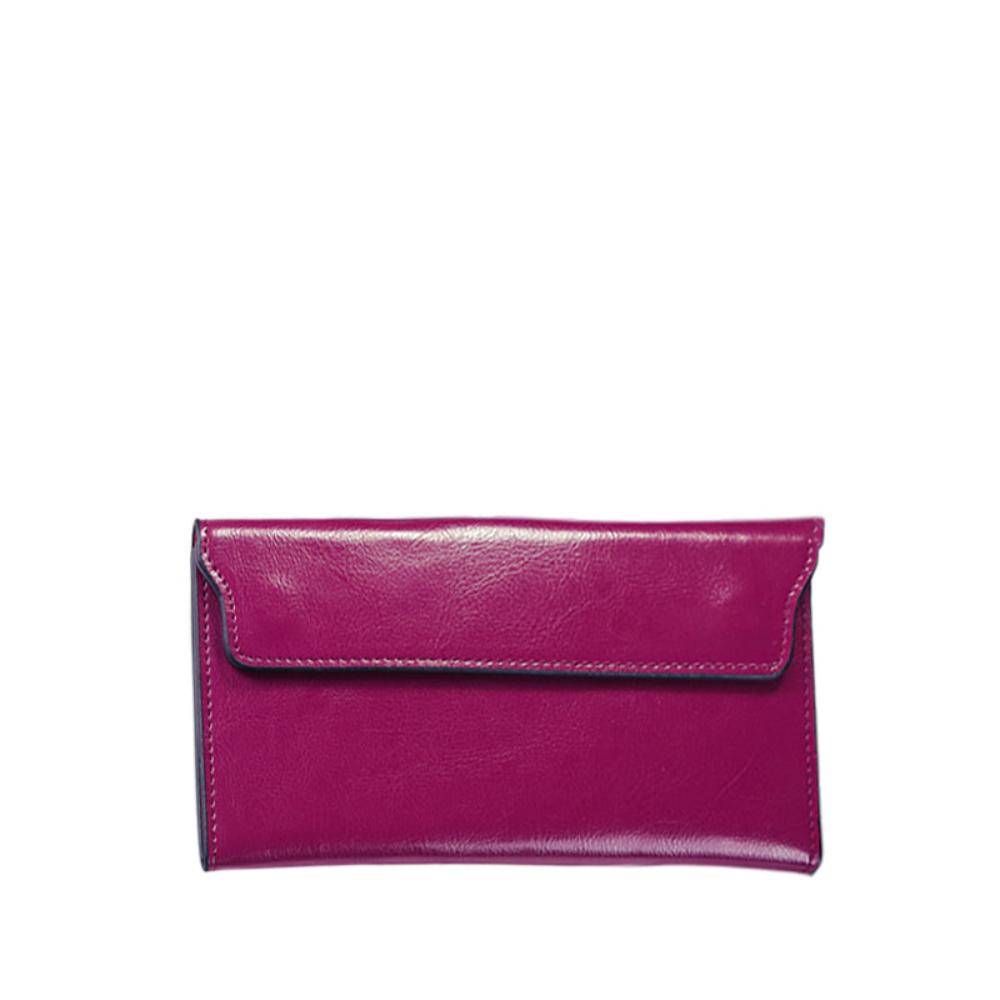 Cartera clásica plegable con solapa magnética