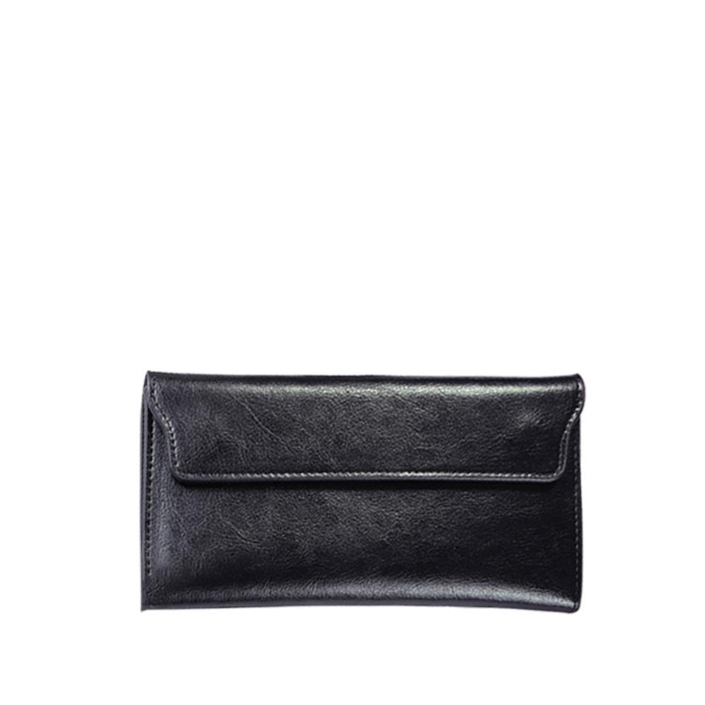 Cartera clásica plegable con solapa magnética