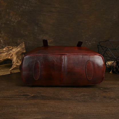 Bolso vintage de piel marrón