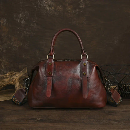 Bolso vintage de piel marrón
