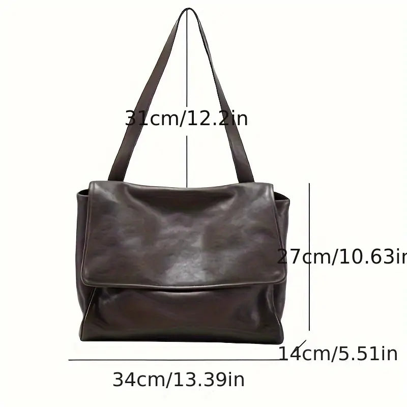 Bolso de mano de piel suave