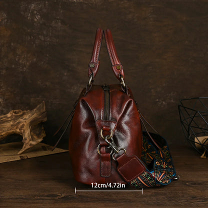 Bolso vintage de piel marrón