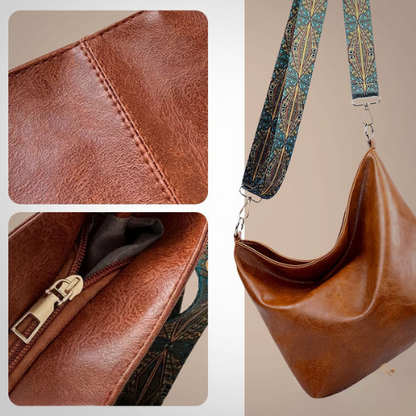 Charm vintage de Chelsey | Bolso de hombro de cuero 