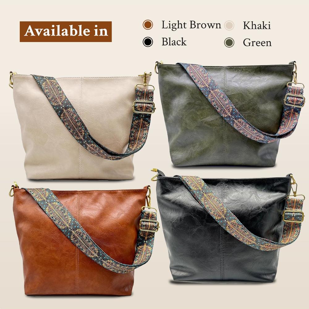 Charm vintage de Chelsey | Bolso de hombro de cuero 