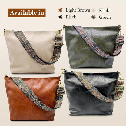 Charm vintage de Chelsey | Bolso de hombro de cuero 
