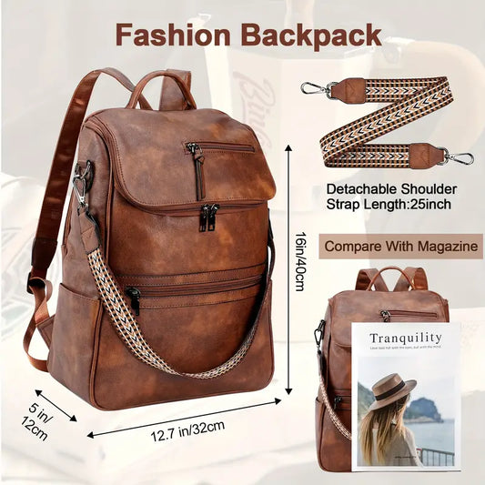 Mochila de cuero para mujer