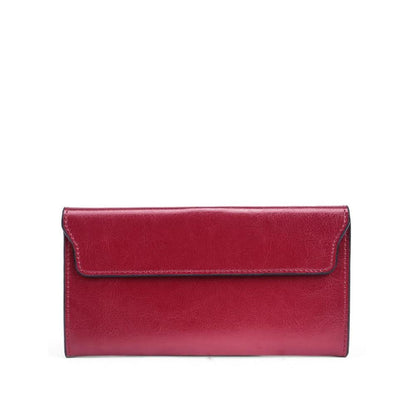 Cartera clásica plegable con solapa magnética
