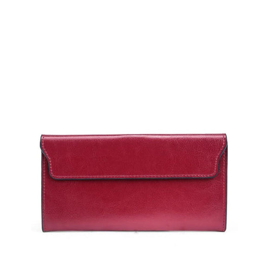 Cartera clásica plegable con solapa magnética