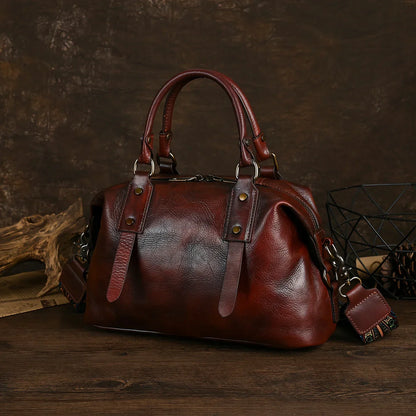Bolso vintage de piel marrón