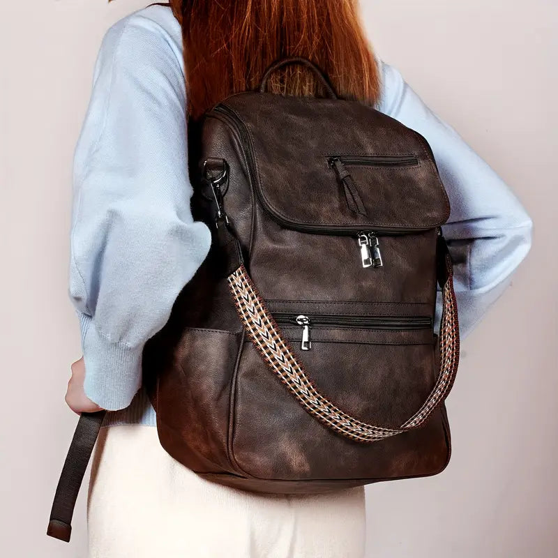 Mochila de cuero para mujer