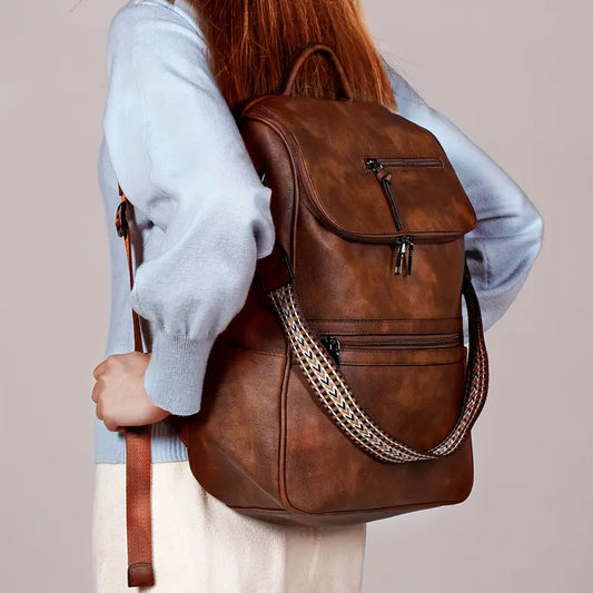 Mochila de cuero para mujer