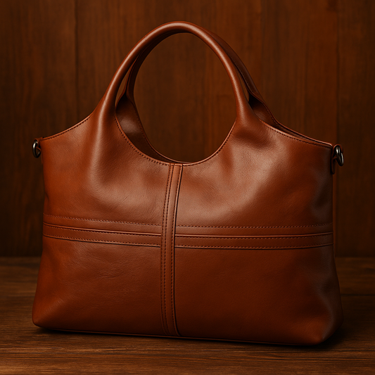 Elegante bolso bandolera de piel para mujer