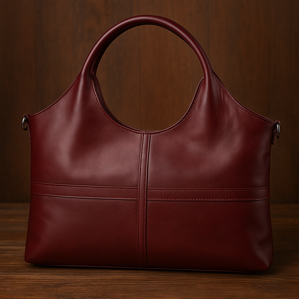 Elegante bolso bandolera de piel para mujer