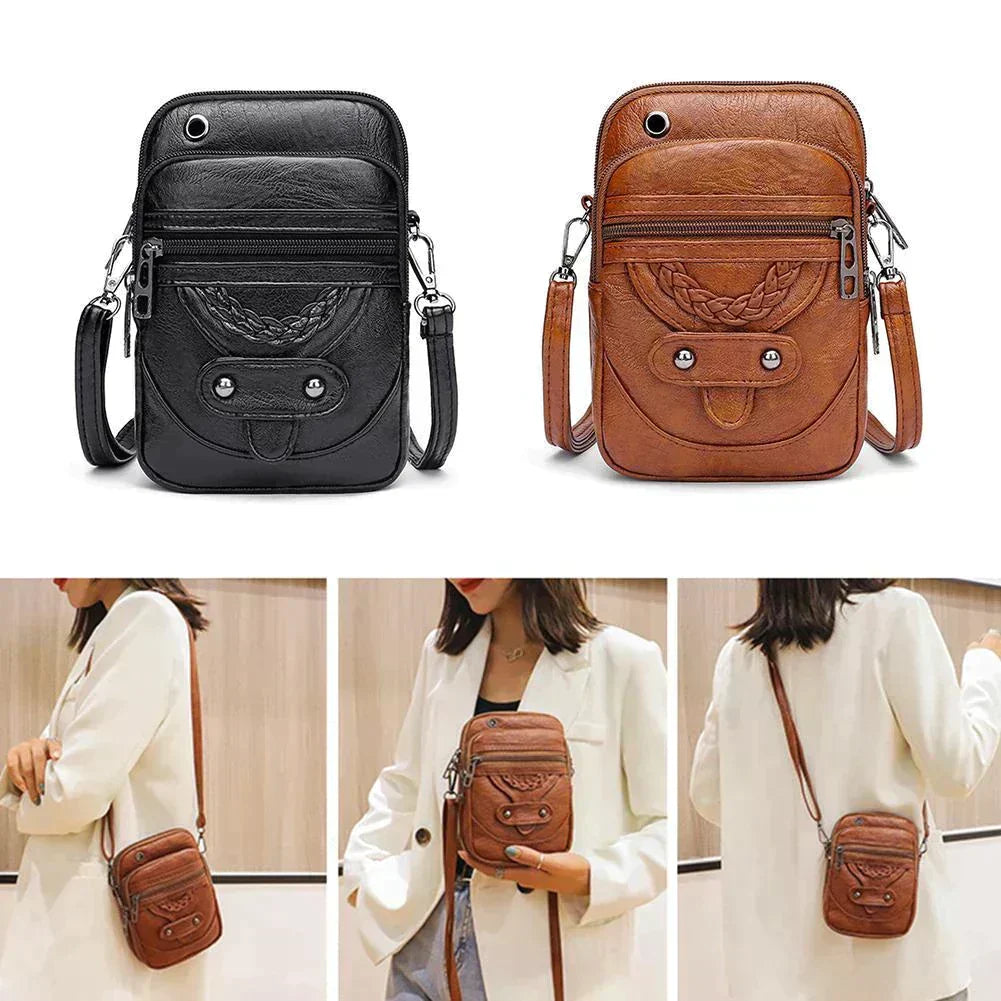 La elegancia vintage de Vellana | Bolso bandolera de cuero