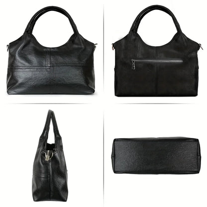 Elegante bolso bandolera de piel auténtica para mujer