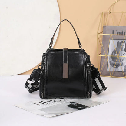 Bolso bandolera de piel auténtica para mujer